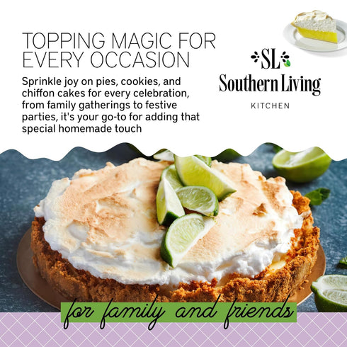 Southern Living Meringue Powder Mix for Baked Goods, Gourmet Topping Made with Egg Whites, 1 Box (2 Powder Packs)