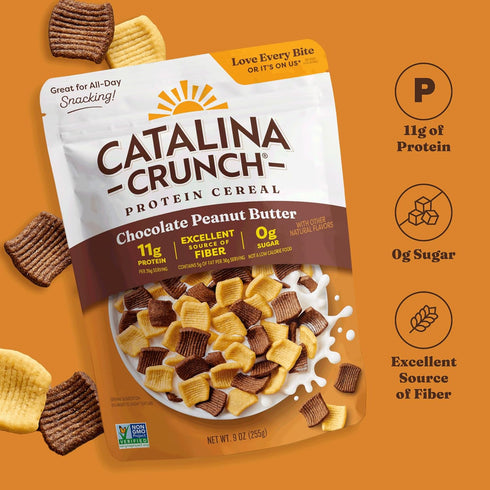 11g 9 oz. (Pack 2) (Packaging Catalina Crunch Protein Cereal - Sugar Free Breakfast Cereal with of Protein - Gluten