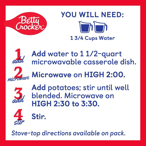 4.5 oz (Pack 8) Betty Crocker Sweet Potato Mashed Potatoes, Made with Real Potatoes