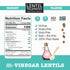 4 oz Lentil Telepathy Sea Salt & Vinegar Crunchy Whole Lentil Snack, OIL FREE, Never Fried, Plant Based, Gluten Free