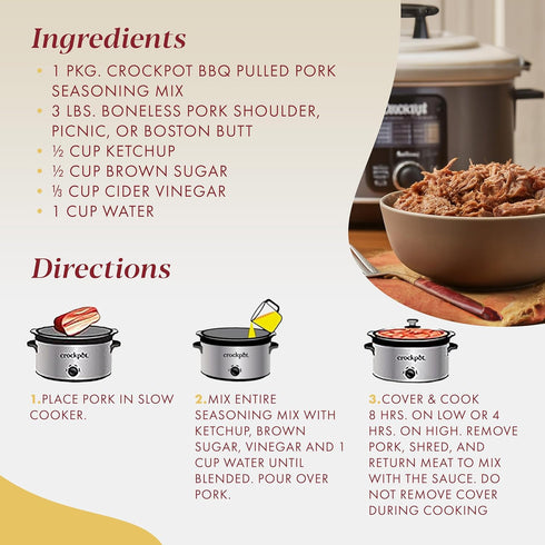 1.5 Crock-Pot BBQ Pulled Pork Seasoning Mix, Ounce
