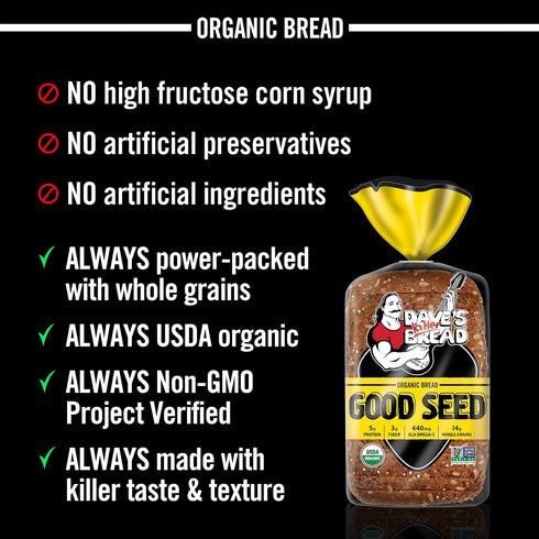 27 oz Dave's Killer Bread Good Seed Organic Bread, Loaf