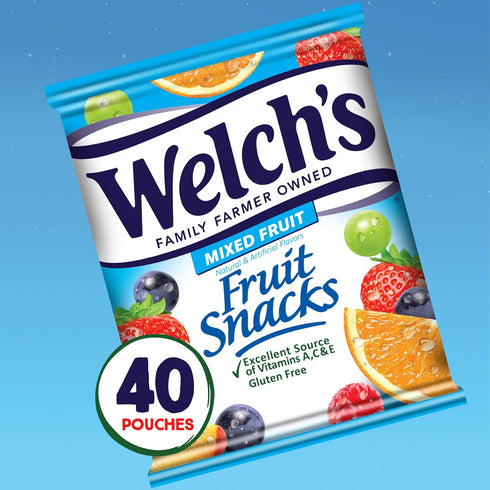 Pack, 0.8 oz (Pack 120) Welch's Fruit Snacks Bundle, Mixed Fruit, Berries 'N Cherries & Island Fruits, Gluten Free
