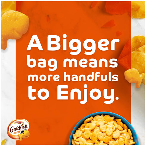 10 Oz Goldfish Crackers, Flavor Blasted Xtra Cheddar Crackers, Family Size, Bag