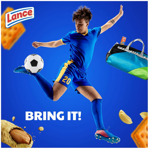 20 Packs, 6 Lance Sandwich Crackers, ToastChee Peanut Butter, Individually Wrapped Sandwiches Each