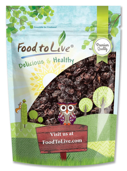 Food to Live Sun-Dried Dark Sweet Cherries, 2 Pounds Unsweetened Whole Raw