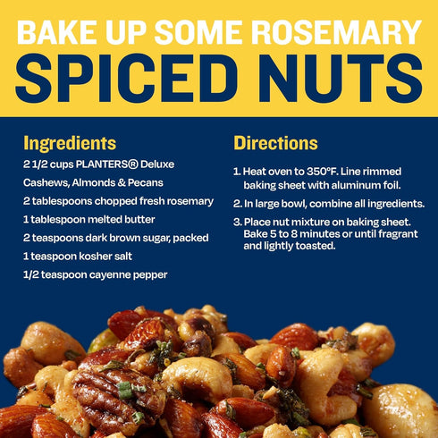 15.25 oz PLANTERS Select Cashews, Almonds & Pecans, Resealable Container - Salted Nuts - Kosher