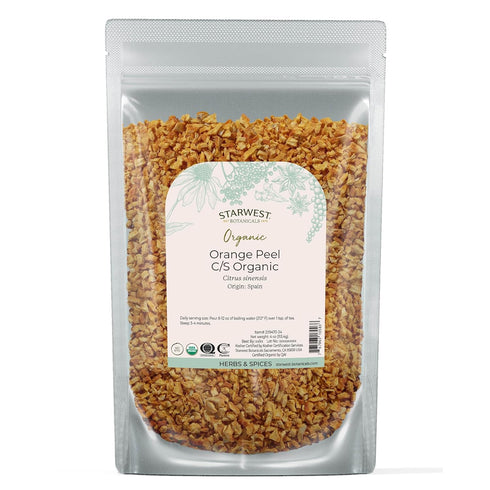 Starwest Botanicals Organic Dried Orange Peel - Pure Citrus Peel for Baking,