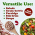 3 Food to Live Organic Raw White and Red Quinoa Blend, Pounds Whole, Nutritious, High in Protein and Fiber, Perfect