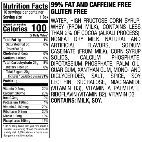 6.5 oz 40 pack (4 Packs 10) Yoo-hoo Cookies and Cream Drink, fl boxes