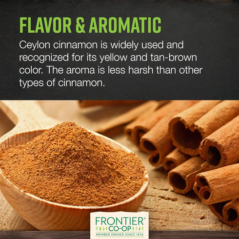 3" 1lb Frontier Co-op Organic Ceylon Cinnamon Sticks, - Bulk Cinnamon Sticks for Crafts, Drinks, Holiday Recipes
