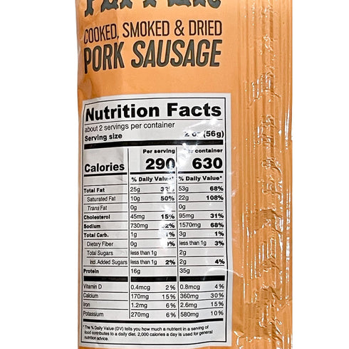 4.2 oz 120g (pack Dry Thin Kabanos with Pepper, Cooked, Smoked and Dried Pork Sausage, Polish Traditional Meat |