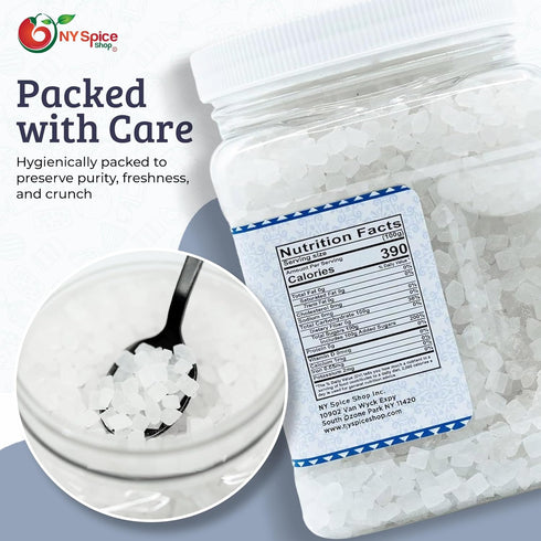 1.7 (27.2 NY SPICE SHOP Rock Crystal Sugar Pound Ounce) Jar Candy Crystals Sugar Rocks Whole Crystals Rock Candy Rock