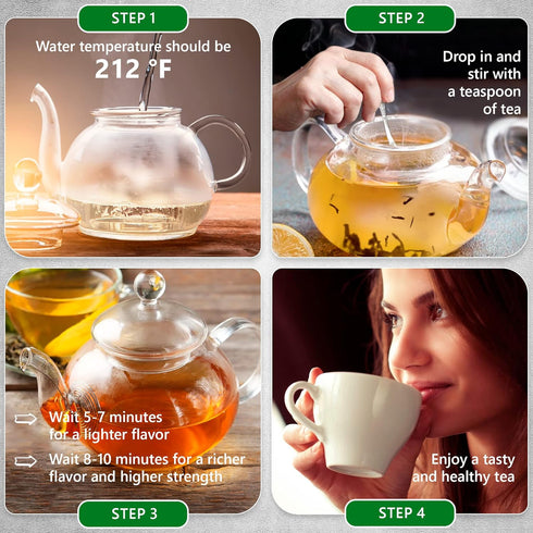 Lemongrass Tea Loose Leaf Bulk – 8 oz Herbal Tea, Caffeine Free Lemongrass Teas for Tea Lovers