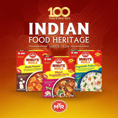 (Pack 6) MTR - Minute Meals: Flavorful Mixed Vegetable Curry - Authentic Indian Ready-to-Eat Meal with No Added