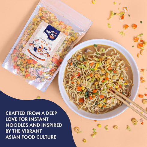 (7.5 oz, Ramen Eats Classic Seafood Mix with Dried Vegetables Toppings for Noodles Seafood Mix)