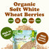10 Food to Live Organic Soft White Wheat Berries, Pounds Premium Non-GMO Whole Grain Wheat for Milling, Sprouting