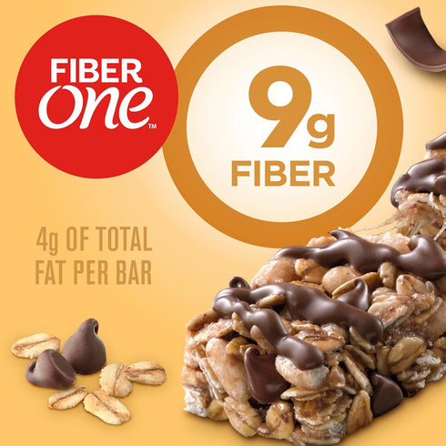 Pack, 10 14.1 oz Fiber One Chewy Bars, Oats and Chocolate, Fiber Snacks, Value Ct