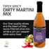 12.7 Oz (Pack 2) Tipsy Spicy Dirty Martini Mix - Savory and Spicy Martini Olive Juice for Dirty Martinis, Cocktail
