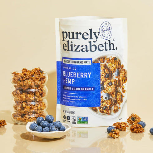 12 (Pack 3) Purely Elizabeth, Blueberry, Ancient Grain Granola, Gluten-Free, Non-GMO, Ounce