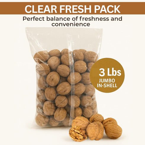 48 Oz 3 Lbs Premium Natural Walnuts in Shell Walnuts in Shell, Jumbo, Fresh, Buttery Taste, Easy to Crack, California