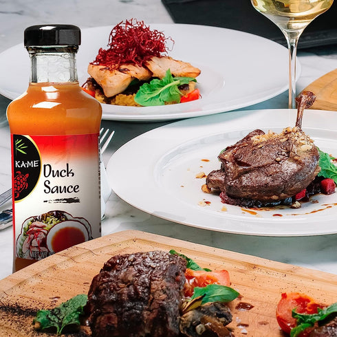 8.5 oz (Pack 2) KA-ME Duck Sauce - Tangy and Flavorful Asian Dipping and Cooking Sauce,Ingredients, No Preservatives