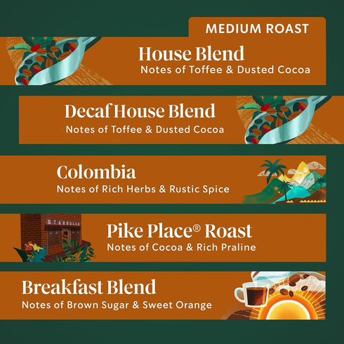 Pack, 40 Starbucks Coffee, Keurig K-Cup Pods, Custom Build Your Own Variety Pods