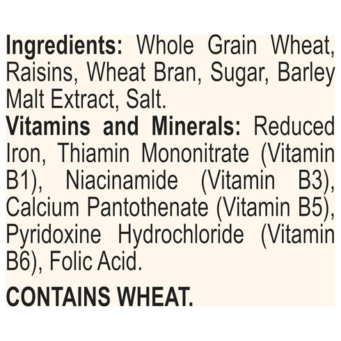 Mom's Best 22 oz (Pack 10) Moms Best Raisin Bran Whole Grain Cereal with No Artificial Flavors, Box