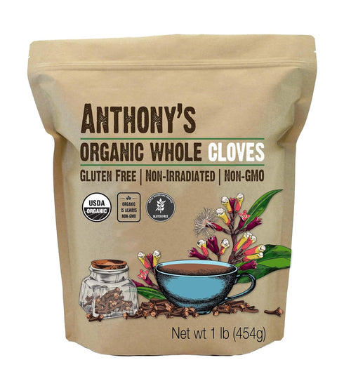 Anthony's Organic Whole Cloves, 1 lb, Gluten Free, Non GMO, Keto Friendly