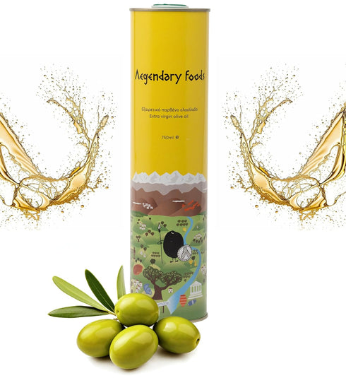 Extra Virgin Olive Oil Tin, Great Taste Cold Pressed, Fruity Flavor, Polyphenol