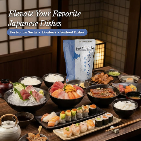 East and Else 2.2 LB (1 100% Premium Japanese Sushi Rice, Fukkurinko Short Grain, KG) Grown in Hokkaido, Product