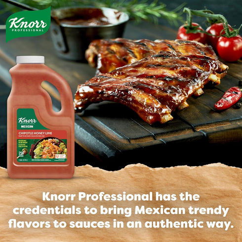 1 Pack 1 Knorr Professional Chipotle Honey Lime Sauce, Ready to Use Sauce for Foodservice, Gallon, Gluten Free, Gallon