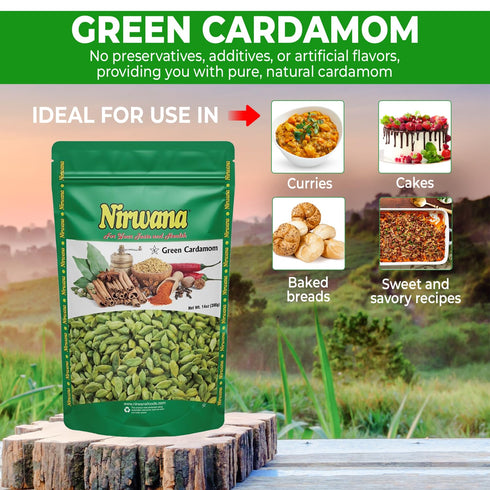 14oz (396g) Premium Green Cardamom Pods - - Aromatic Whole Cardamom for Cooking, Baking, Chai, and Curries - Ideal