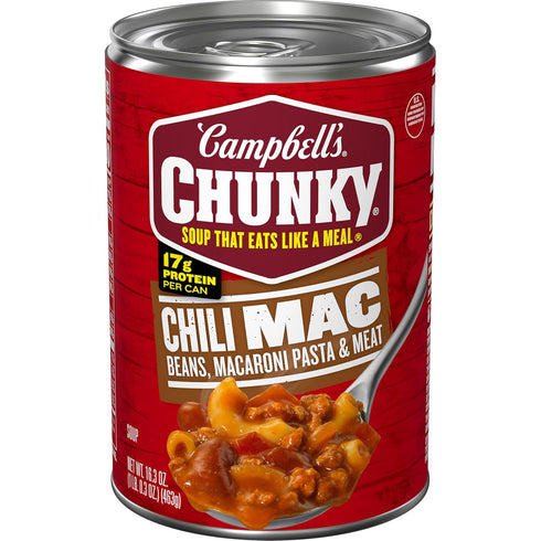 Campbells Chunky Soup, Chili Mac, 16.3 Oz Can