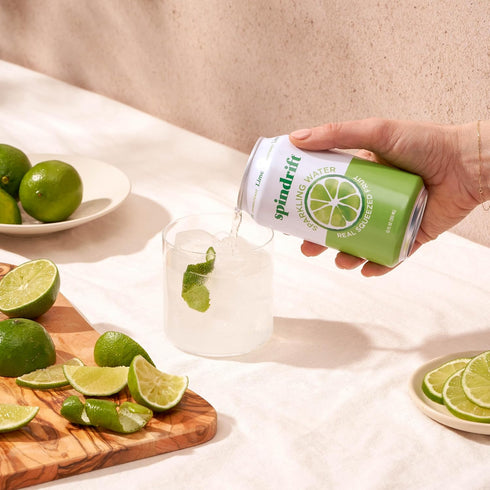 12 Oz Pack 24 4 Spindrift Sparkling Water, Lime Flavored, Made with Real Squeezed Fruit, Fl Cans, of (Only Calories per