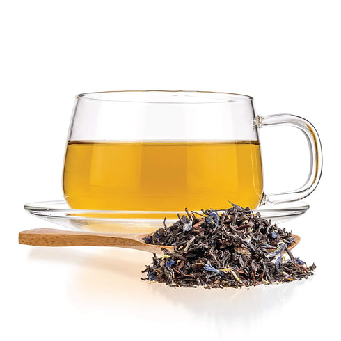 Tealyra Wild Blueberry Black Loose Leaf Tea Blend with Chrysanthemum - Caffeine Bold, All Natural Ingredients, 110g