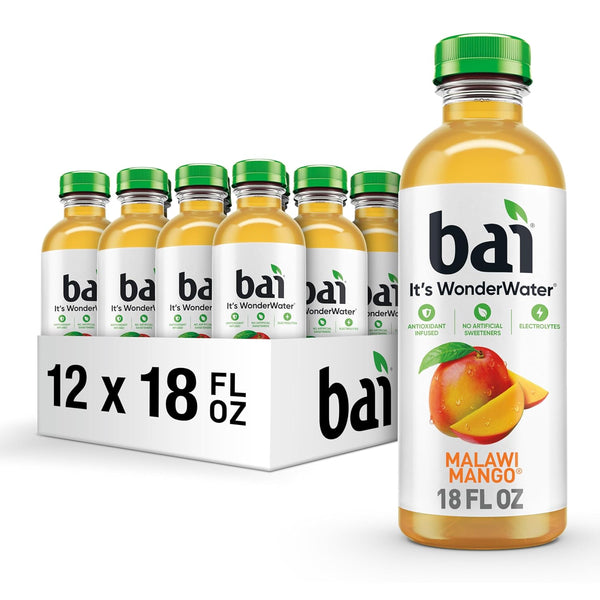 Bai Antioxidant Infused Water Beverage, Malawi Mango, with Vitamin C and No