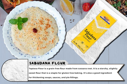 14oz (400g) Rani Sabudana Flour (Tapioca/Sago Flour) ~ All Natural | Vegan | Gluten Friendly | NON-GMO | Kosher |