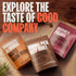 DOUBLE NEAT 2 Pack 3 Barrel Pick Bourbon Glazed Beef Jerky Gluten Free Gourmet Stocking Stuffers Men Whiskey Infused
