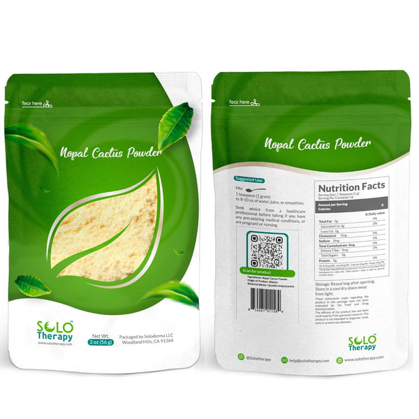 Nopal Cactus Powder, 56 Grams, Opuntia Streptacantha Herbal Tea - Resealable Bag