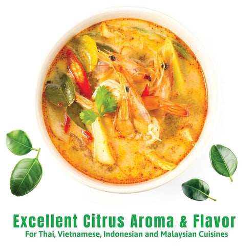 100% 0.53 oz INCAS USDA Organic Makrut Lime Leaves Direct From Thailand Original Authentic Thai Flavor & Citrus Aroma