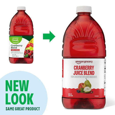 64 Oz Packaging Amazon Grocery, Cranberry Juice Blend, Fl (Previously Amazon Fresh, May Vary)
