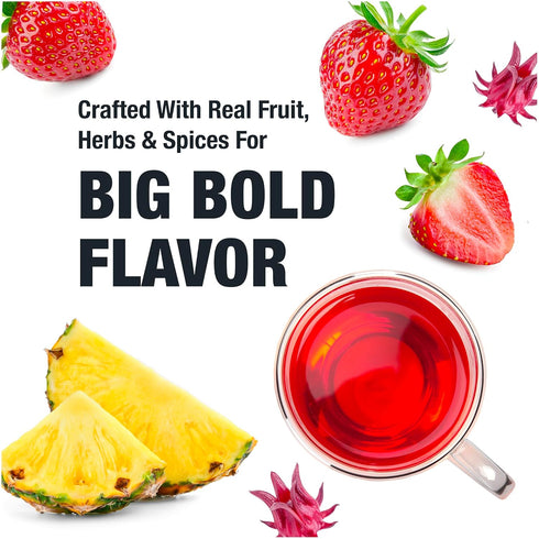200 16oz Tiesta Tea - Strawberry Samba Mate, Loose Leaf, Strawberry Hibiscus Mate Tea, High Caffeinated Fruit Blend