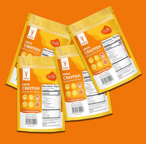 100g (3.5oz) Pack 1 Colour flavour Premium Nigerian Crayfish Powder Dried Shrimp for Cooking | Natural Seafood Flavor