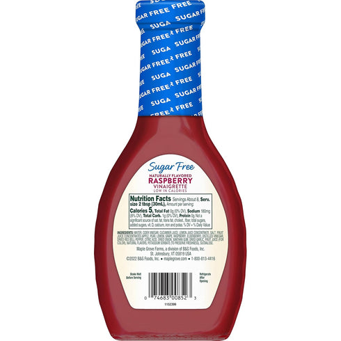 8 (Pack 12) Maple Grove Farms Sugar Free Salad Dressing, Raspberry Vinaigrette, Ounce