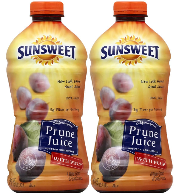 BAY AREA MARKETPLACE Sunsweet Prune Juice with Pulp, 48 Ounce, 2-Pack