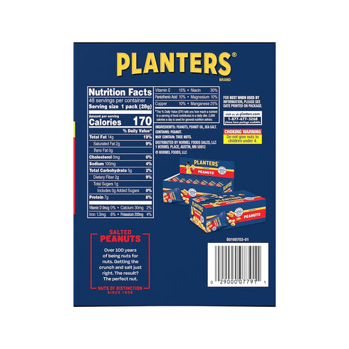 (48 1-ounce packs) Planters Salted Peanuts