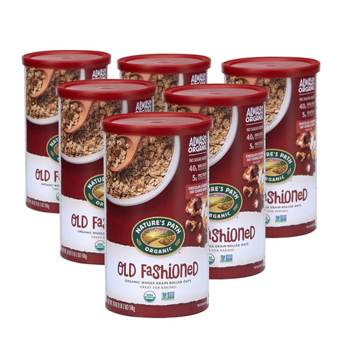 18 oz (Pack 6), Nature's Path Organic Old Fashioned Oats Instant Oatmeal, of Non-GMO