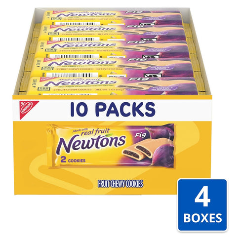 Fig Newtons 40 Packs (Pack 2) Newtons Fig Bars, Soft Fruit Chewy Bars, Vegetarian, Snack