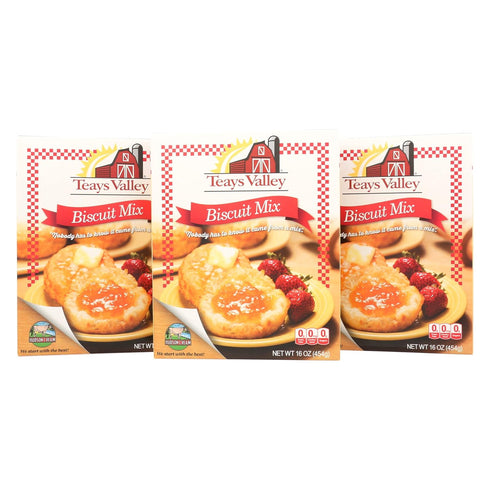 Teays Valley Homestyle Biscuit Mix 16 Oz Box (Pack of 3)